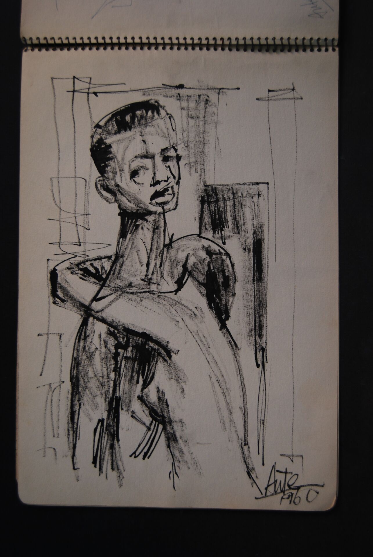 1960 boceto Abrazo